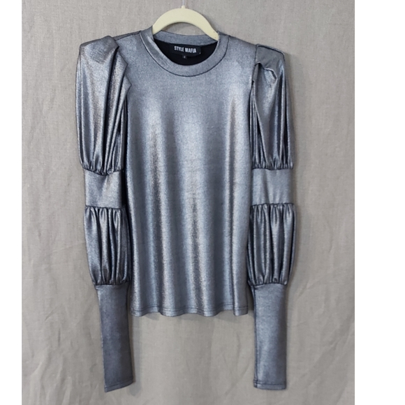 STYLE MAFIA blouse size small Long sleeves color - Picture 6 of 16